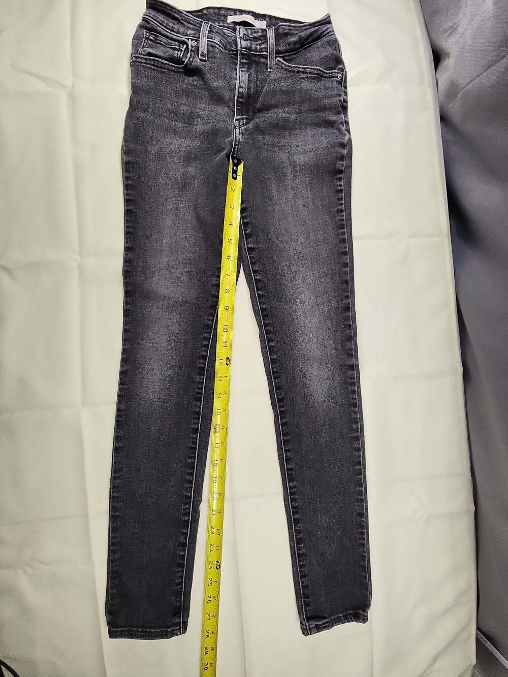 Levi's 711 Skinny Stretch Jeans Women's Size 25 Black Gray Wash